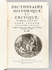 Dictionnaire historique et critique. Tome Second. BAYLE, Monsieur ; [ BAYLE, Pierre ]