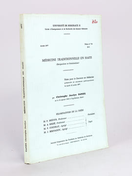 Médecine traditionnelle en Haïti (Perspectives et Orientations) Année 1977. DANIEL, Christophe Jocelyn