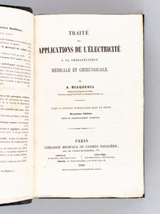 Traité des Applications de l'Electricité à la thérapeutique médicale et chirurgicale.
