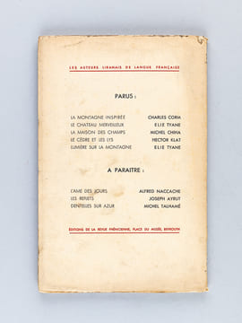 Le Cèdre et les Lys [ Edition originale ]. KLAT, Hector