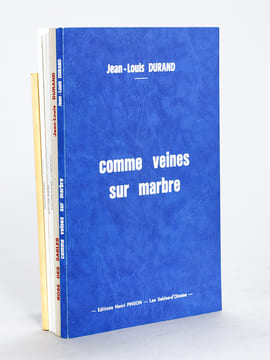 [ Lot de 6 ouvrages de poésie de Jean-Louis Durand ] Transparences [ Livre dédicacé par l'auteur ] [ Avec : ] Comme veines sur marbre [ Livre dédicacé ...