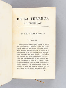 De la Terreur au Consulat. Récits romanesques et tragiques en marge des temps révolutionnaires.. DAUDET, Ernest
