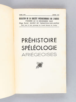 [ Lot suivi de 51 numéros du Tome IV de 1949 au Tome LIV de 1999 ] Préhistoire Spéléologie Ariégeoise. Bulletin de la Société Préhistorique de ...