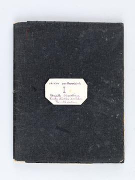 Notes de cours manuscrites : Cours de Calcul des Probabilités [ 5 cahiers manuscrits circa 1947 ] On joint une L.A.S. de Charles Pisot datée du 14 ...