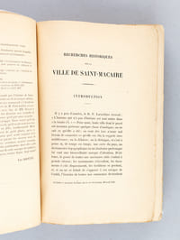 Recherches historiques sur la ville de Saint-Macaire, l'une des Filleules de Bordeaux