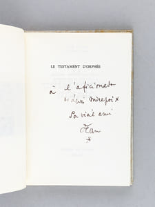 Le Testament d'Orphée. Film [ Livre dédicacé par l'auteur ]