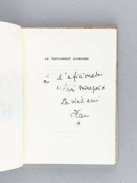 Le Testament d'Orphée. Film [ Livre dédicacé par l'auteur ]. COCTEAU, Jean