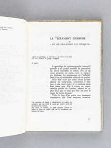Le Testament d'Orphée. Film [ Livre dédicacé par l'auteur ]