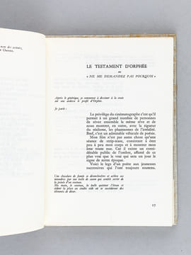 Le Testament d'Orphée. Film [ Livre dédicacé par l'auteur ]. COCTEAU, Jean