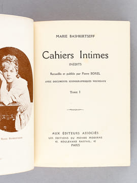 Cahiers intimes inédits de Marie Bashkirtseff (4 Tomes - Complet). BASHKIRTSEFF, Marie