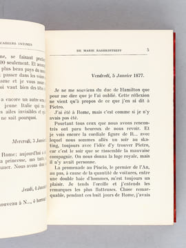 Cahiers intimes inédits de Marie Bashkirtseff (4 Tomes - Complet). BASHKIRTSEFF, Marie