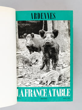 La France à Table. Gastronomie. Tourisme. Folklore. Volume "Est" : N° 113. mars 1965. Ardennes ; 114. Mai 1965. Marne ; 115. Juin 1965. Meuse ; 116. ...