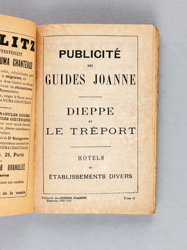 Dieppe, Le Tréport, Mers, Ault, Onival [ Guides Joanne - 1907 ]. JOANNE, Guides