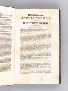 Le Socialisme devant le Vieux Monde ou le Vivant devant les Morts par V. Considérant représentant, suivi de Jésus-Christ devant les Conseils de Guerre ...