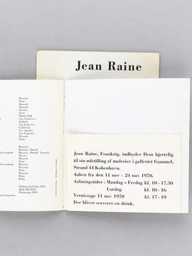 Jean Raine [ Avec un pastel original sur double page par Jean Raine ]. RAINE, Jean ; HARDER, Uffe