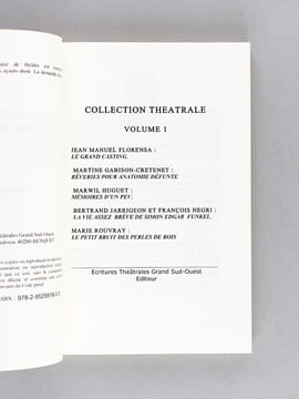 Ecritures Théâtrales Grand Sud Ouest (Volumes 1, 2, 3, 4 et 5). Collectif , FLORENSA, Jean Manuel ; GABISON-CRETENET, Martine ; HUGUET, MArwil ; ...