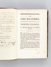 Le Code des Femmes ou Récits et Entretiens sur les Droits, Privilèges, Devoirs & Obligations  [ Edition originale ]