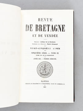 Revue de Bretagne et de Vendée. Année 1881 (2 Tomes, Tomes 49 et 50 - Complet) [ Edition originale ] Vingt-Cinquième Année Cinquième Série. Tomes IX ...