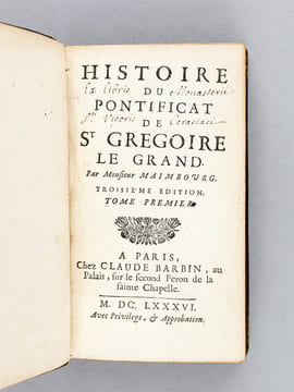 Histoire du Pontificat de St Grégoire le Grand (2 Tomes - Complet). MAIMBOURG, Monsieur ; [ MAIMBOURG, Louis ]