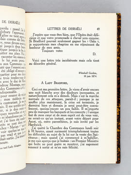 Lettres intimes.. DISRAELI, Benjamin