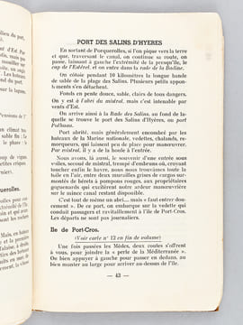 Guide du Yachtsman en Méditerranée (Tomes 1 et 2) [ Edition originale ] Tome I : De Marseille à Saint-Raphaël ; Tome II : De Saint-Raphaël à Menton. ...
