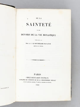 De la Sainteté et des Devoirs de la Vie Monastique. LE BOUTHILIER DE RANCE, Dom A.-J.