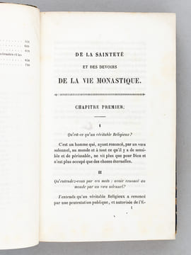 De la Sainteté et des Devoirs de la Vie Monastique. LE BOUTHILIER DE RANCE, Dom A.-J.