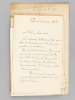 [ Lot de 9 lettres autographes signée ] 1 LAS datée de Cannes le 31 Janvier 1883 : "Tu serais bien gentil de demander pour moi, au fils de l'Amiral ...
