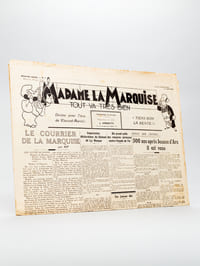 Madame la Marquise tout va très bien. Journal hebdomadaire, humoristique et satirique. Première Année. N° 1 du mercredi 24 juin 1936 et n° 2 du 1er juillet 1936  [ Edition originale ]