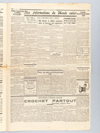 Madame la Marquise tout va très bien. Journal hebdomadaire, humoristique et satirique. Première Année. N° 1 du mercredi 24 juin 1936 et n° 2 du 1er juillet 1936  [ Edition originale ]