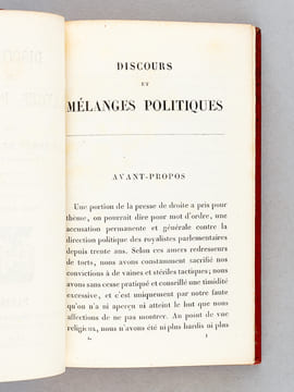 Discours et Mélanges Politiques (2 Tomes - Complet). FALLOUX, Comte Alfred de