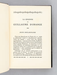 La Légende de Guillaume d'Orange [ Reliure à cuir gaufré ]
