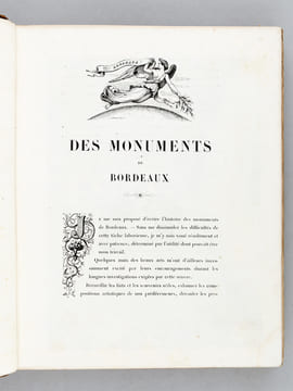 Histoire des Monuments anciens et modernes de la Ville de Bordeaux (Tome Premier seul)[ Edition originale ]. BORDES, Auguste (1803-1868)