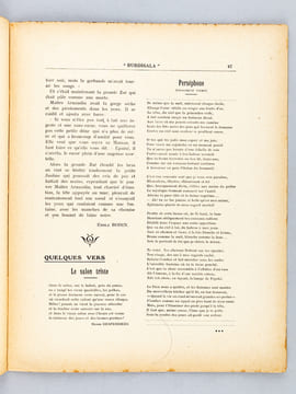 Burdigala. Revue Mensuelle de Littérature et d'Art (Série suivie du N°1 de la Première année 1912 au N°5 de la Troisième et dernière année 1914) Année ...