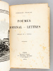 Poèmes. Journal - Lettres [ Edition originale ] Virginy, Tombe 556. PANCOL, Georges