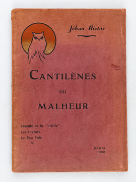 Cantilènes du Malheur [ Edition originale - Livre dédicacé par l'auteur ] Jasante de la "Vieille" - Les Ingrats - Le Fou Volé. RICTUS, Jehan ; ...