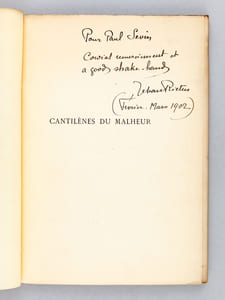 Cantilènes du Malheur [ Edition originale - Livre dédicacé par l'auteur ] Jasante de la "Vieille" - Les Ingrats - Le Fou Volé