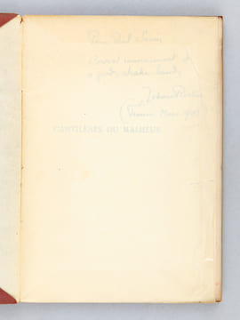 Cantilènes du Malheur [ Edition originale - Livre dédicacé par l'auteur ] Jasante de la "Vieille" - Les Ingrats - Le Fou Volé. RICTUS, Jehan ; ...