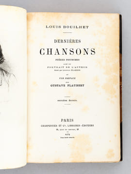 Dernières Chansons. Poésies posthumes.. BOUILHET, Louis