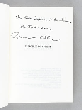 Histoires de Chiens [ Livre dédicacé par l'auteur avec une belle lettre autographe signée ] [ Avec : ] Histoires de la Vie Sauvage [ Livre dédicacé ...