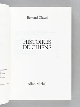 Histoires de Chiens [ Livre dédicacé par l'auteur avec une belle lettre autographe signée ] [ Avec : ] Histoires de la Vie Sauvage [ Livre dédicacé ...
