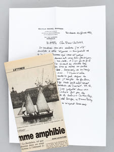 [ Lot de 2 ouvrages dédicacés par l'auteur avec 3 lettres autographes signés ] Bords d'Eaux - Querencia & autres lieux sûrs