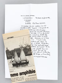 [ Lot de 2 ouvrages dédicacés par l'auteur avec 3 lettres autographes signés ] Bords d'Eaux - Querencia & autres lieux sûrs