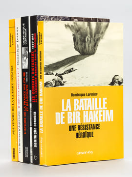 [ Lot de 5 livres dédicacés par l'auteur ] Souvenirs de la Guerre 1939-1945 ; La Bataille de Bir-Hakeim. Une résistance héroïque ; Les Combats ...