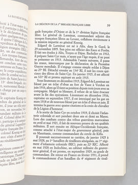 [ Lot de 5 livres dédicacés par l'auteur ] Souvenirs de la Guerre 1939-1945 ; La Bataille de Bir-Hakeim. Une résistance héroïque ; Les Combats ...