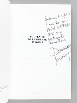 [ Lot de 5 livres dédicacés par l'auteur ] Souvenirs de la Guerre 1939-1945 ; La Bataille de Bir-Hakeim. Une résistance héroïque ; Les Combats ...