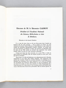 Célébration du quatre-vingtième anniversaire de François Mauriac de l'Académie Française au Grand-Théatre de Bordeaux 18 octobre 1965 [ Edition ...