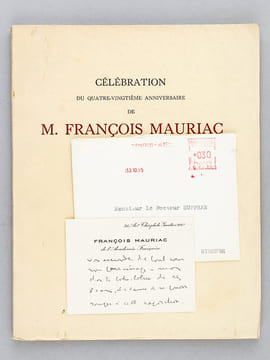 Célébration du quatre-vingtième anniversaire de François Mauriac de l'Académie Française au Grand-Théatre de Bordeaux 18 octobre 1965 [ Edition ...