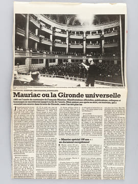 Célébration du quatre-vingtième anniversaire de François Mauriac de l'Académie Française au Grand-Théatre de Bordeaux 18 octobre 1965 [ Edition ...