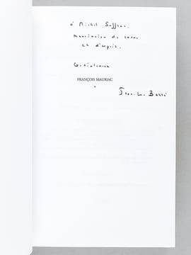 [ Ensemble de 4 ouvrages évoquant Mauriac, dont 3 dédicacés par leurs auteurs ] François Mauriac [ Avec : ] Mauriac sous l'Occupation [ Livre dédicacé ...